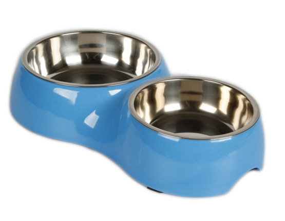 melamine pet double bowls